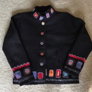 Wool button down sweater